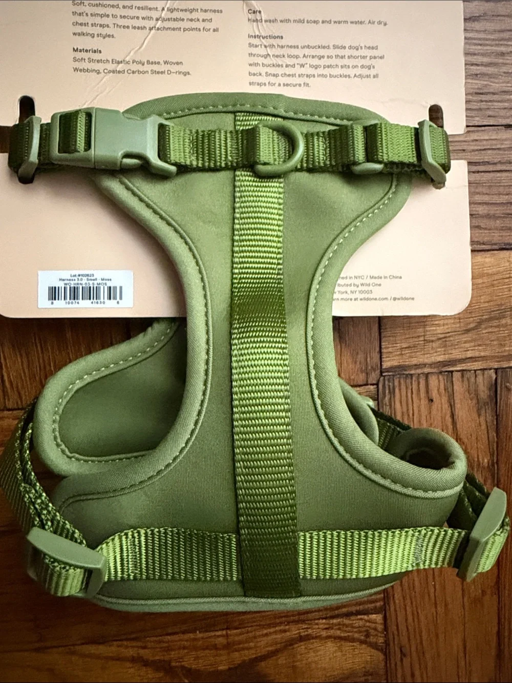 New wild one Olive Green Dog Harness - Small